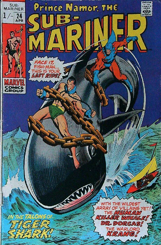 Cover of Sub-Mariner (Vol 1) #24. One of 250,000 Vintage American Comics on sale from Krypton!