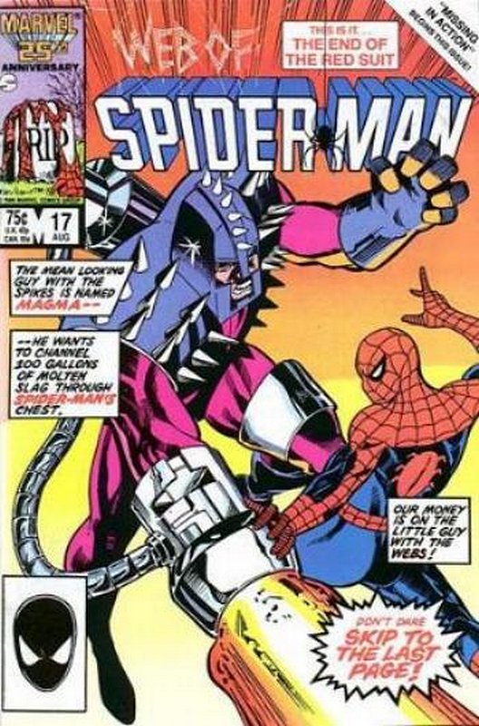 Cover of Web of Spider-Man (Vol 1) #17. One of 250,000 Vintage American Comics on sale from Krypton!