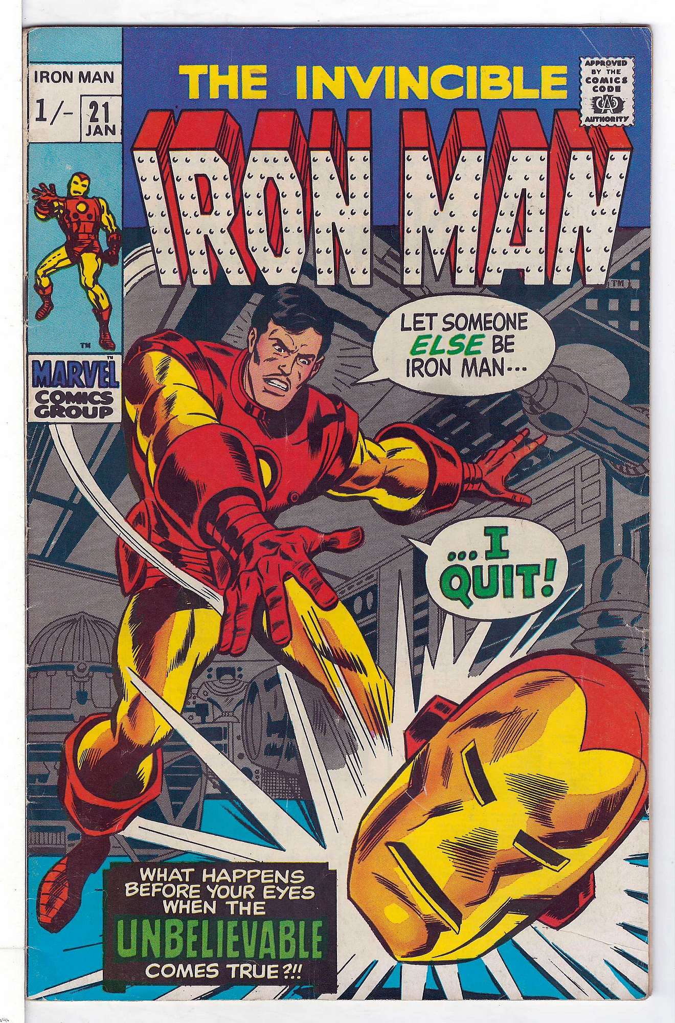 Cover of Iron Man (Vol 1) #21. One of 250,000 Vintage American Comics on sale from Krypton!