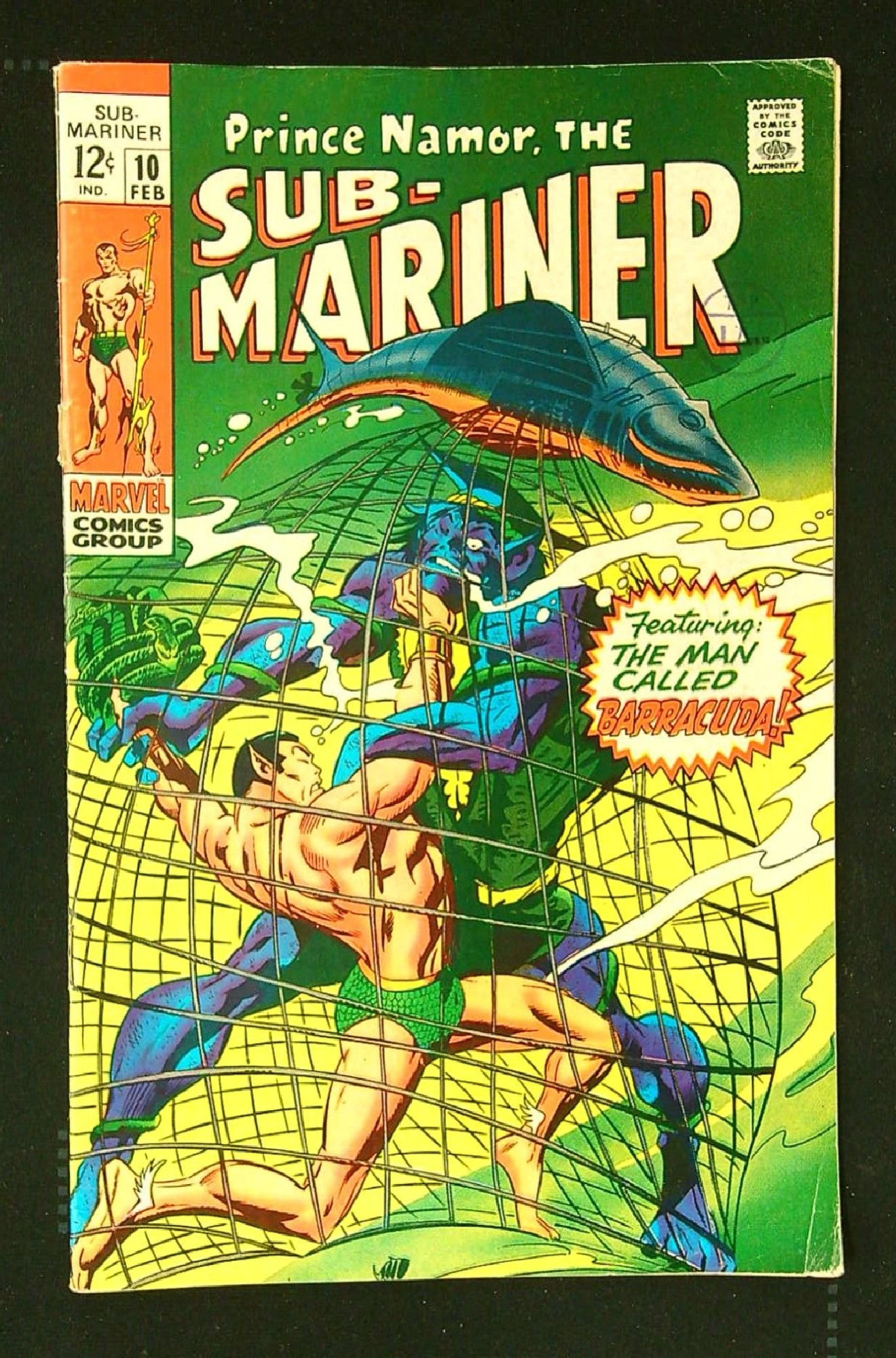Cover of Sub-Mariner (Vol 1) #10. One of 250,000 Vintage American Comics on sale from Krypton!