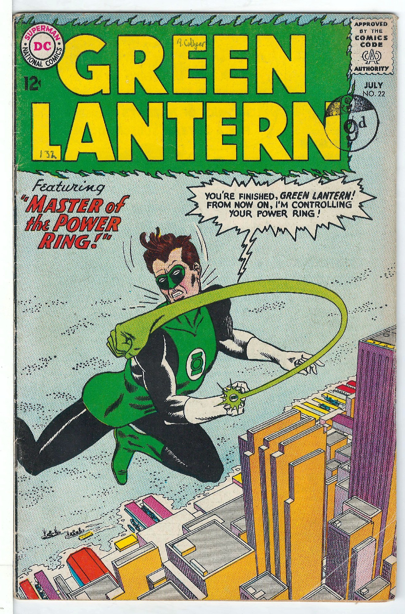 Cover of Green Lantern (Vol 2) #22. One of 250,000 Vintage American Comics on sale from Krypton!