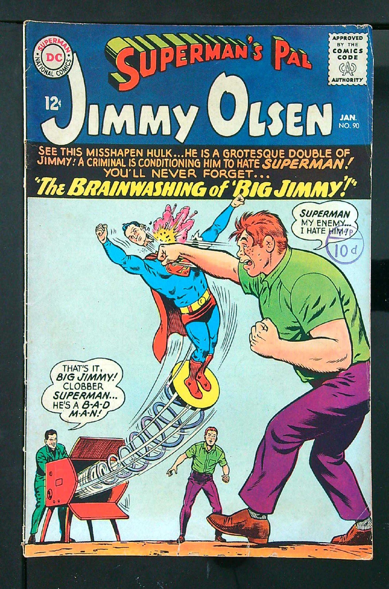 Cover of Jimmy Olsen (Vol 1) Supermans Pal #90. One of 250,000 Vintage American Comics on sale from Krypton!