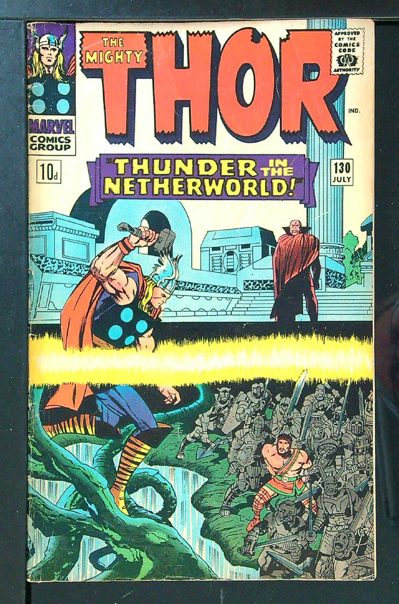 Cover of Thor (Vol 1) #130. One of 250,000 Vintage American Comics on sale from Krypton!