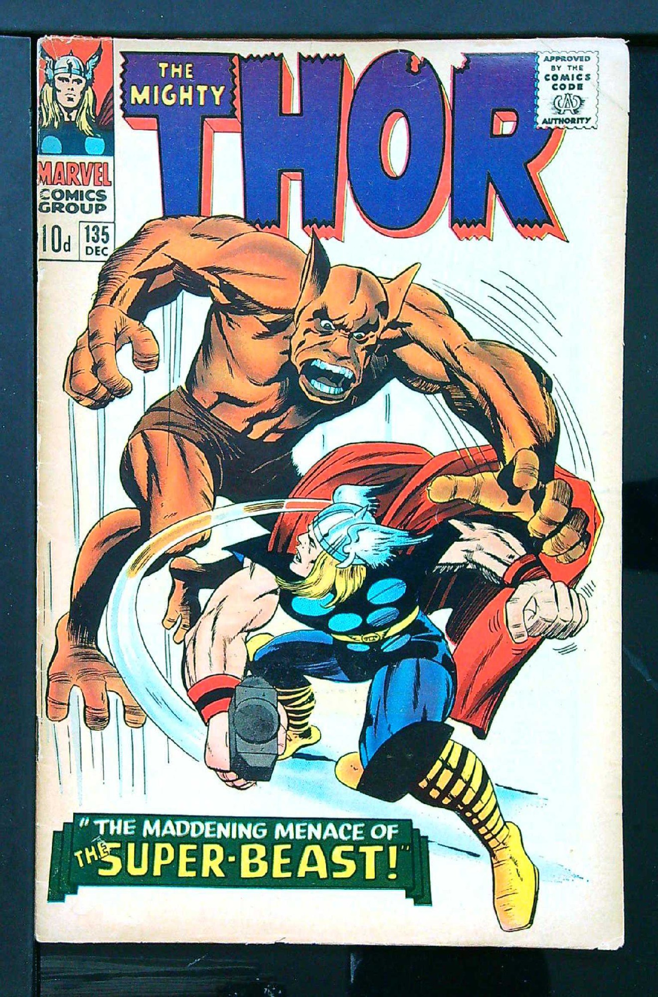 Cover of Thor (Vol 1) #135. One of 250,000 Vintage American Comics on sale from Krypton!