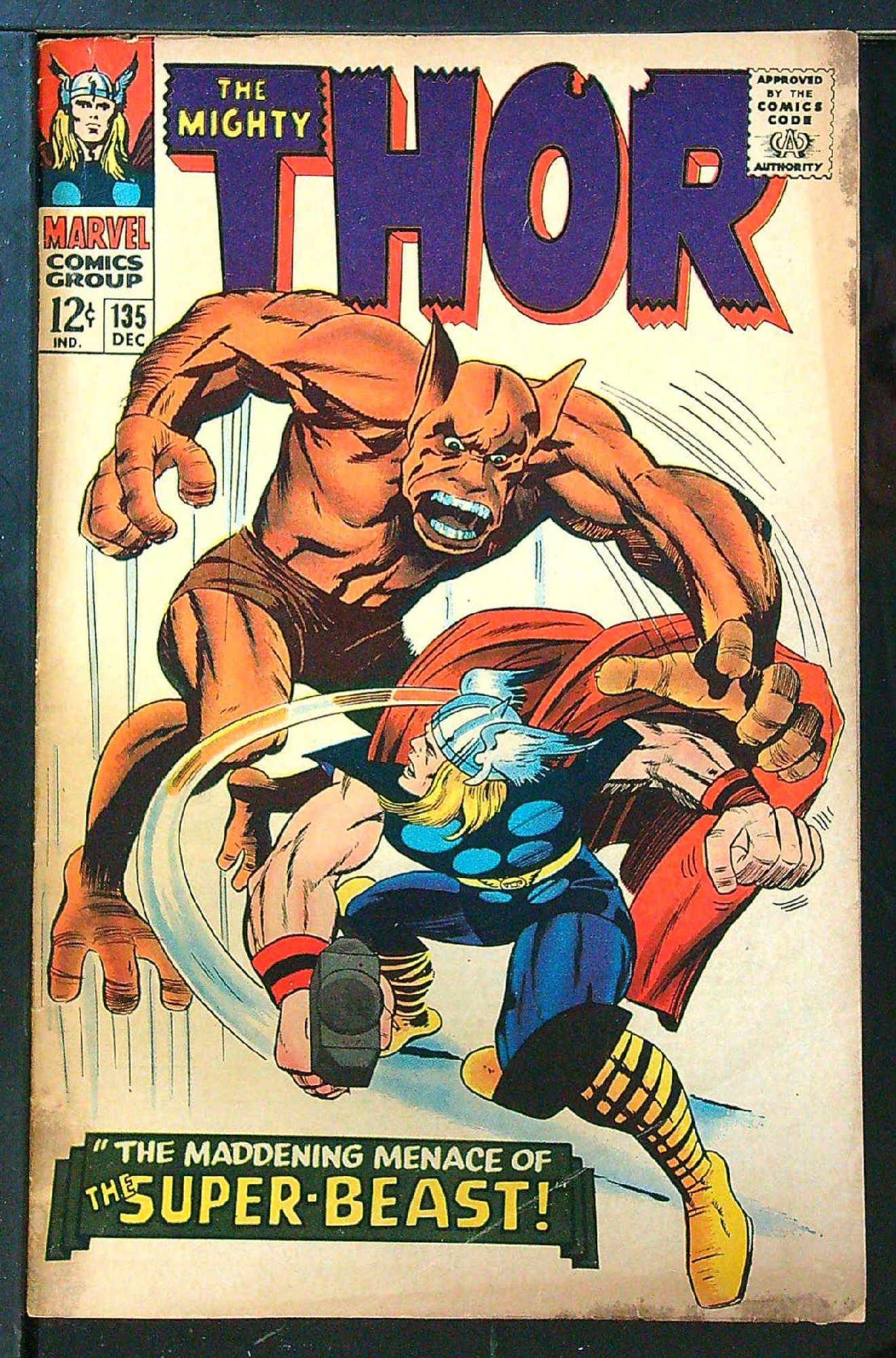 Cover of Thor (Vol 1) #135. One of 250,000 Vintage American Comics on sale from Krypton!