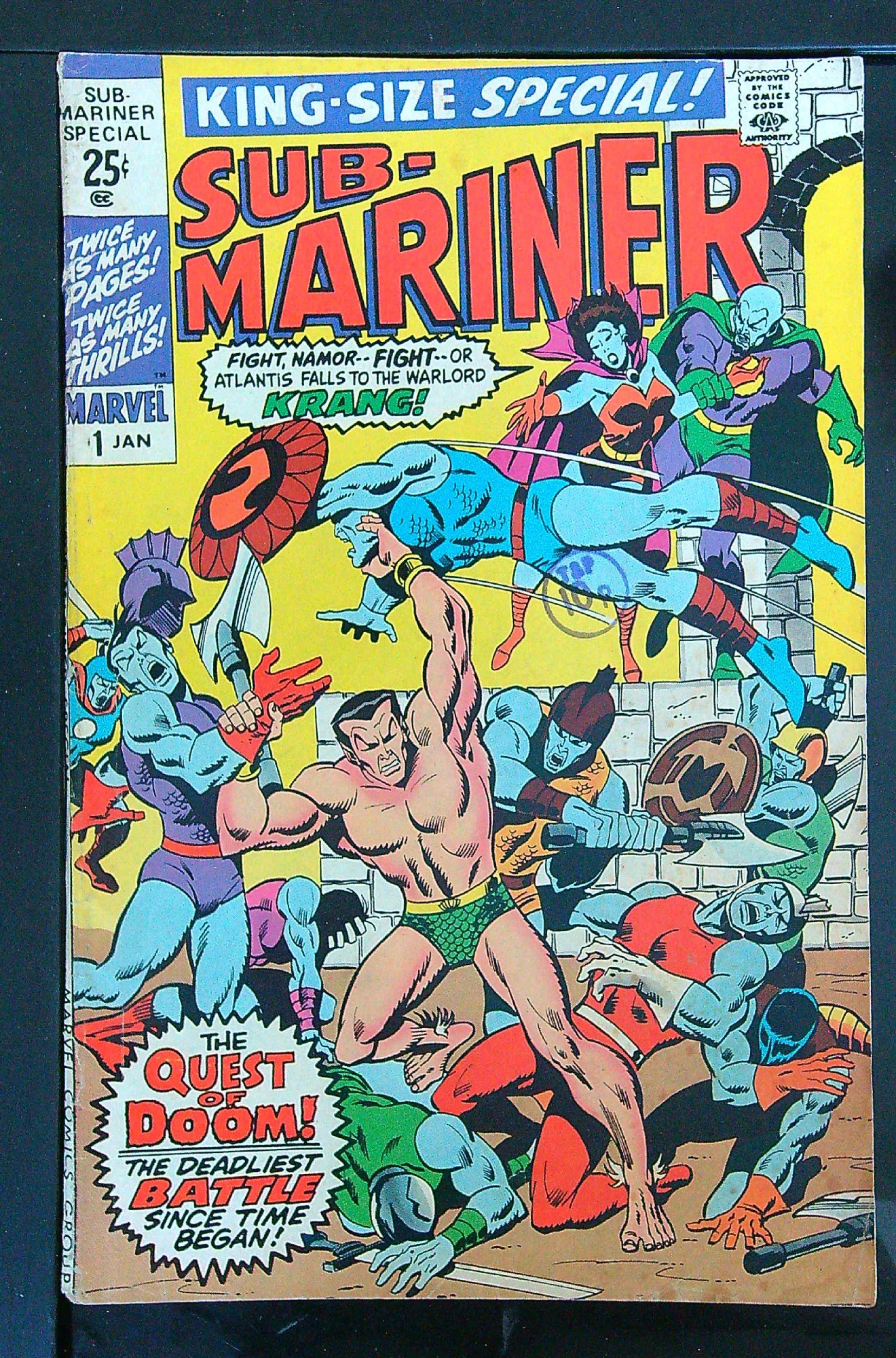 Cover of Sub-Mariner Annual #1. One of 250,000 Vintage American Comics on sale from Krypton!