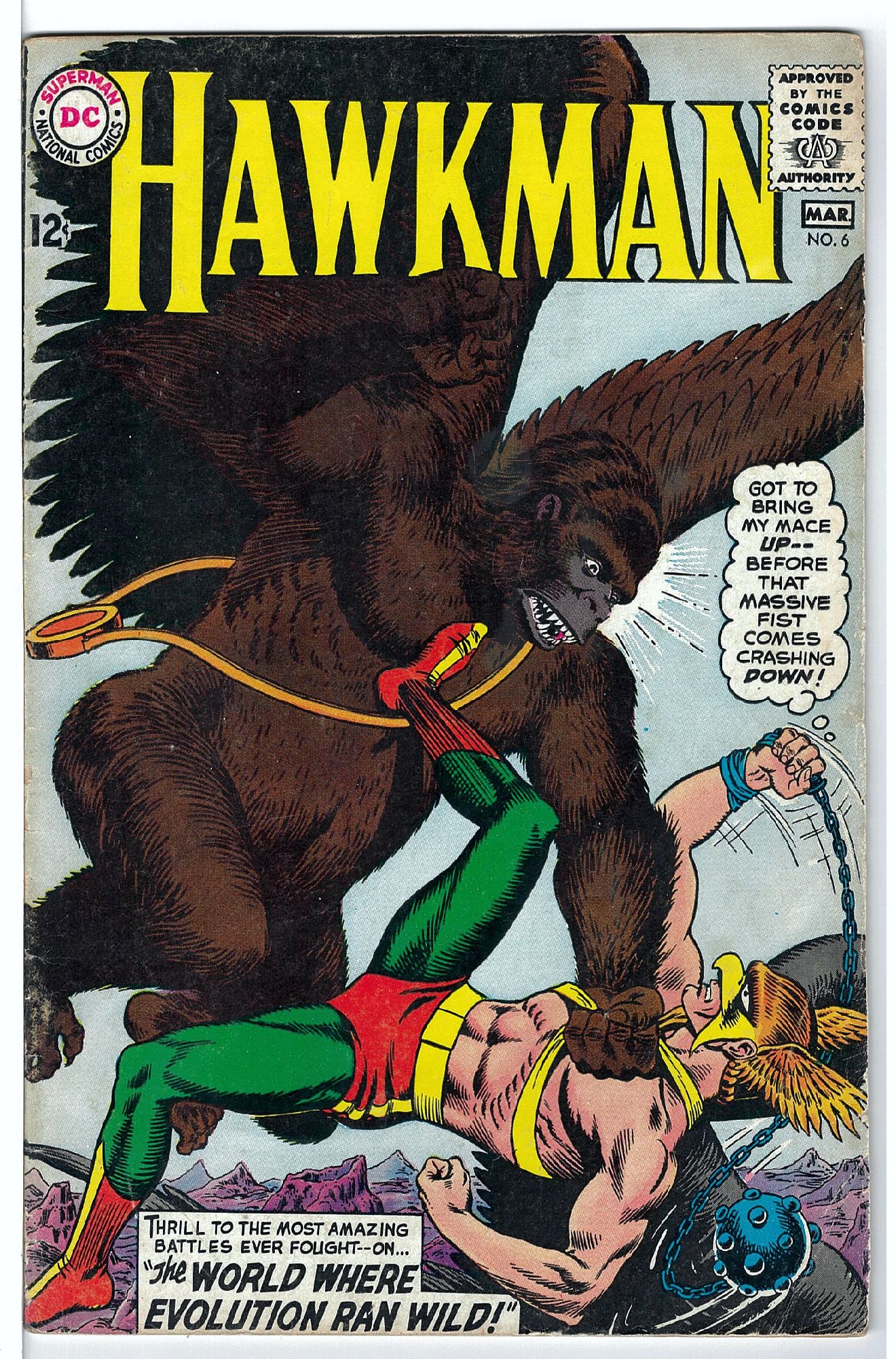 Cover of Hawkman (Vol 1) #6. One of 250,000 Vintage American Comics on sale from Krypton!