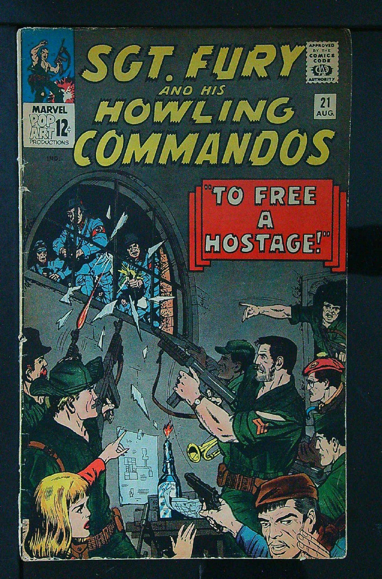 Cover of Sgt. Fury & His Howling Commandos #21. One of 250,000 Vintage American Comics on sale from Krypton!