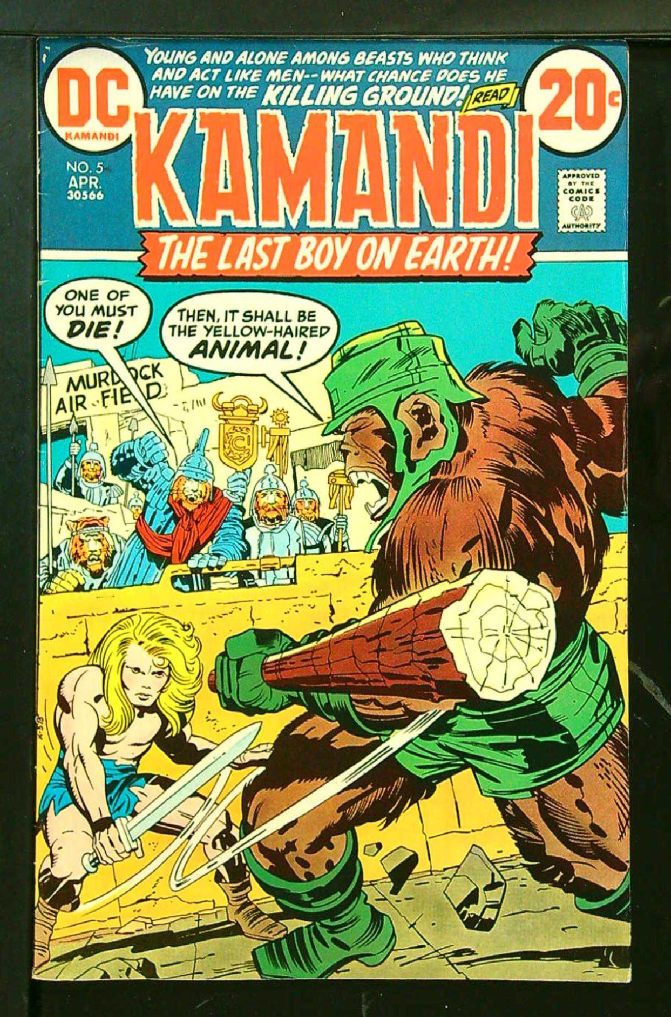 Cover of Kamandi (Vol 1) The Last Boy on Earth #5. One of 250,000 Vintage American Comics on sale from Krypton!