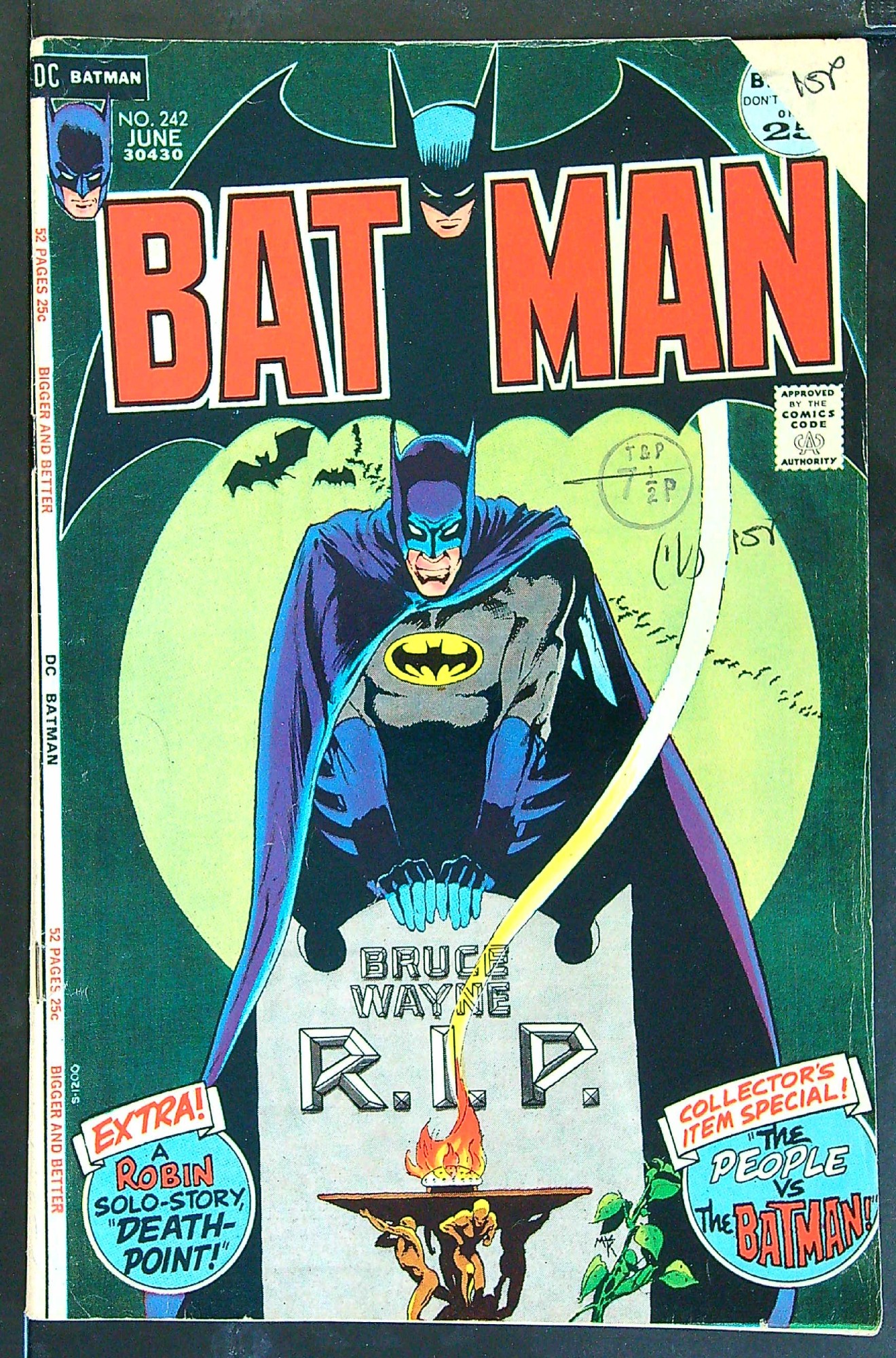 Cover of Batman #242. One of 250,000 Vintage American Comics on sale from Krypton!