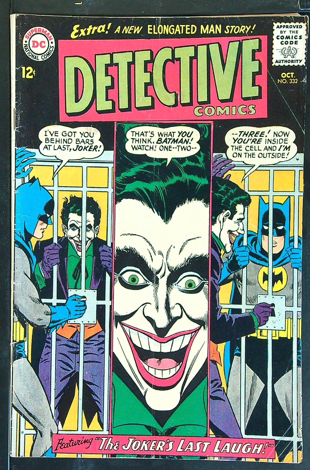 Joker app<br>ACTUAL SCAN OF COMIC!<br> Cover of Detective Comics #332. One of 250,000 Vintage American Comics on sale from Krypton!