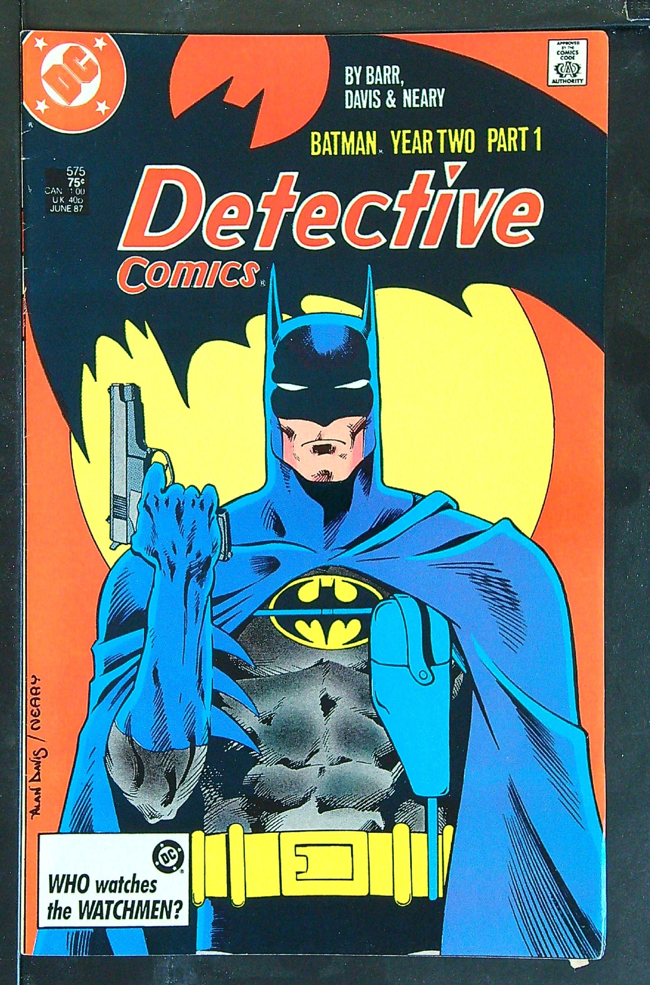Batman Year 2 - Part 1<br>ACTUAL SCAN OF COMIC!<br> Cover of Detective Comics #575. One of 250,000 Vintage American Comics on sale from Krypton!