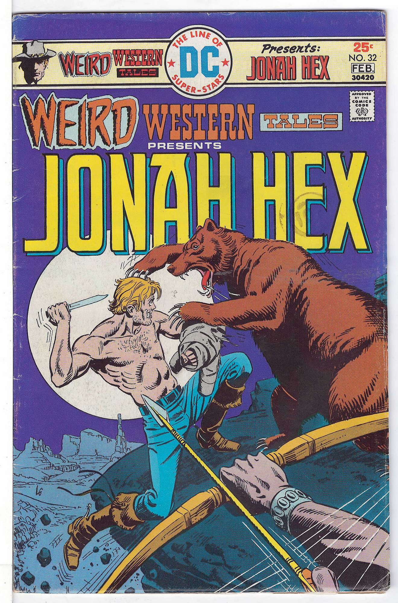 ACTUAL SCAN OF COMIC!<br>Stamp on Cover - See Scan Cover of Weird Western Tales (Vol 1) #32. One of 250,000 Vintage American Comics on sale from Krypton!