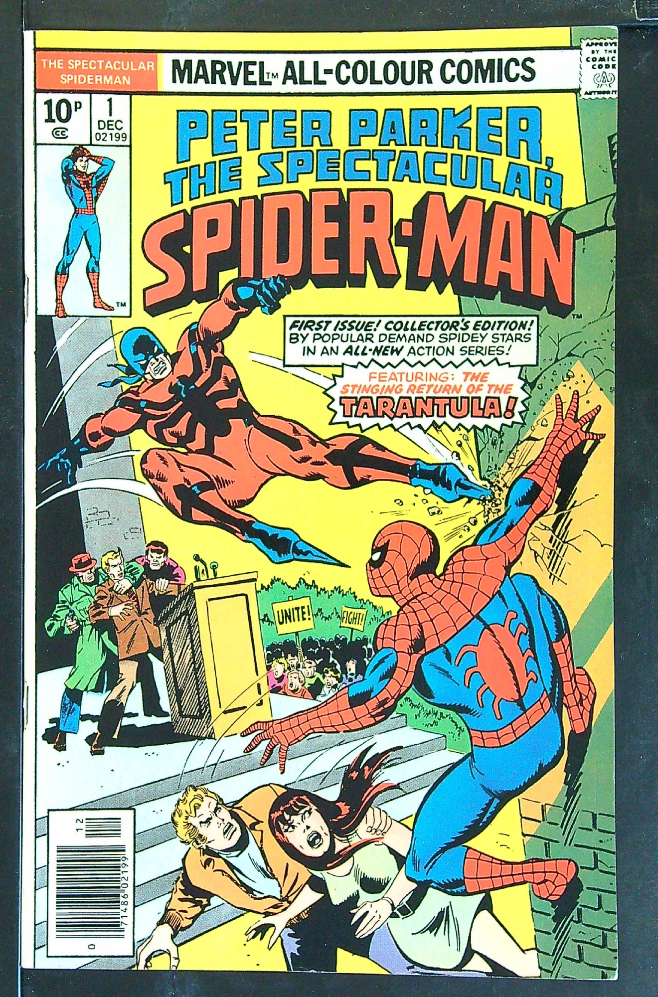 ACTUAL SCAN OF COMIC!<br> Cover of Spectacular Spider-Man (Vol 1) #1. One of 250,000 Vintage American Comics on sale from Krypton!