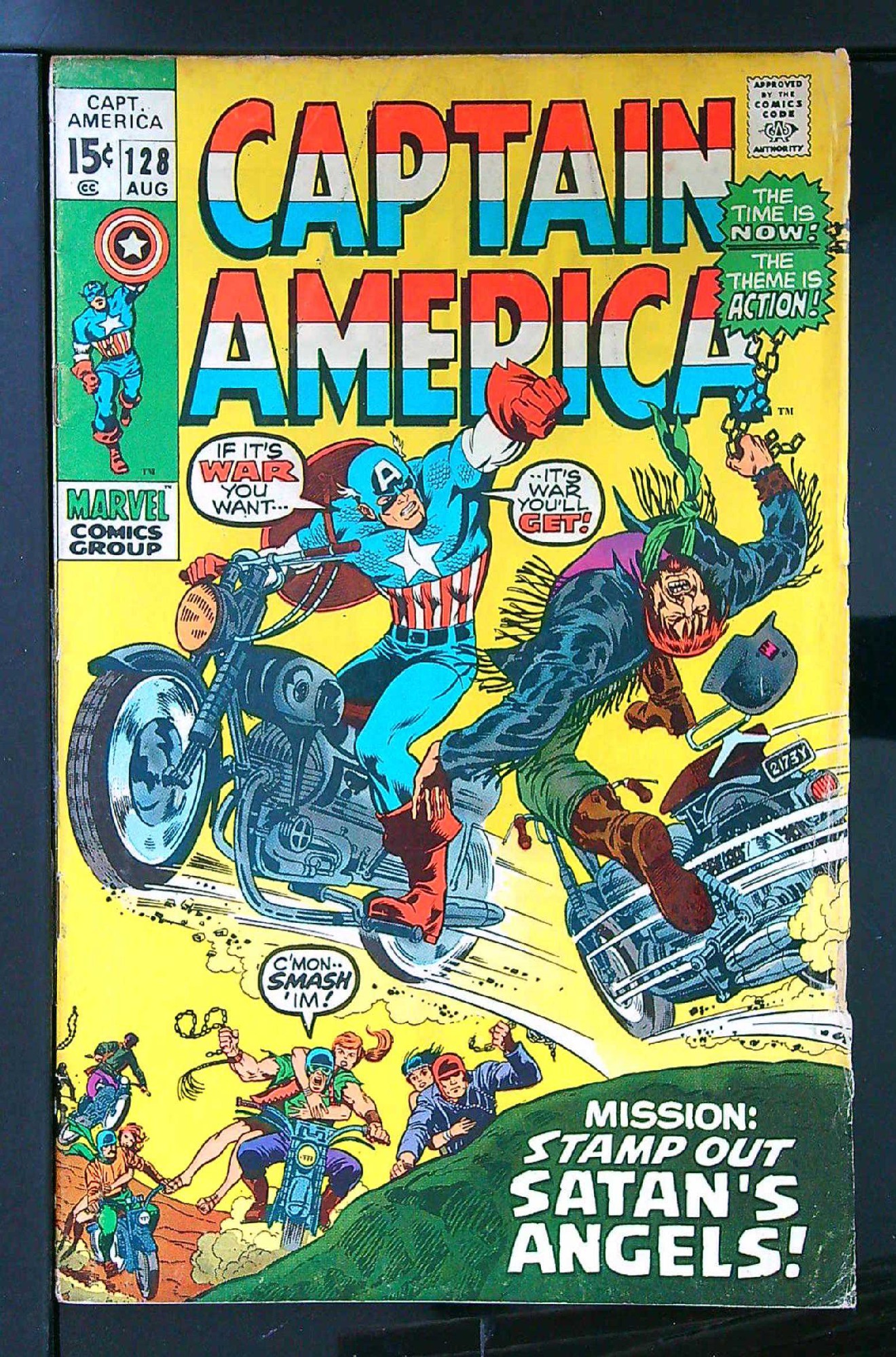 Cover of Captain America (Vol 1) #128. One of 250,000 Vintage American Comics on sale from Krypton!