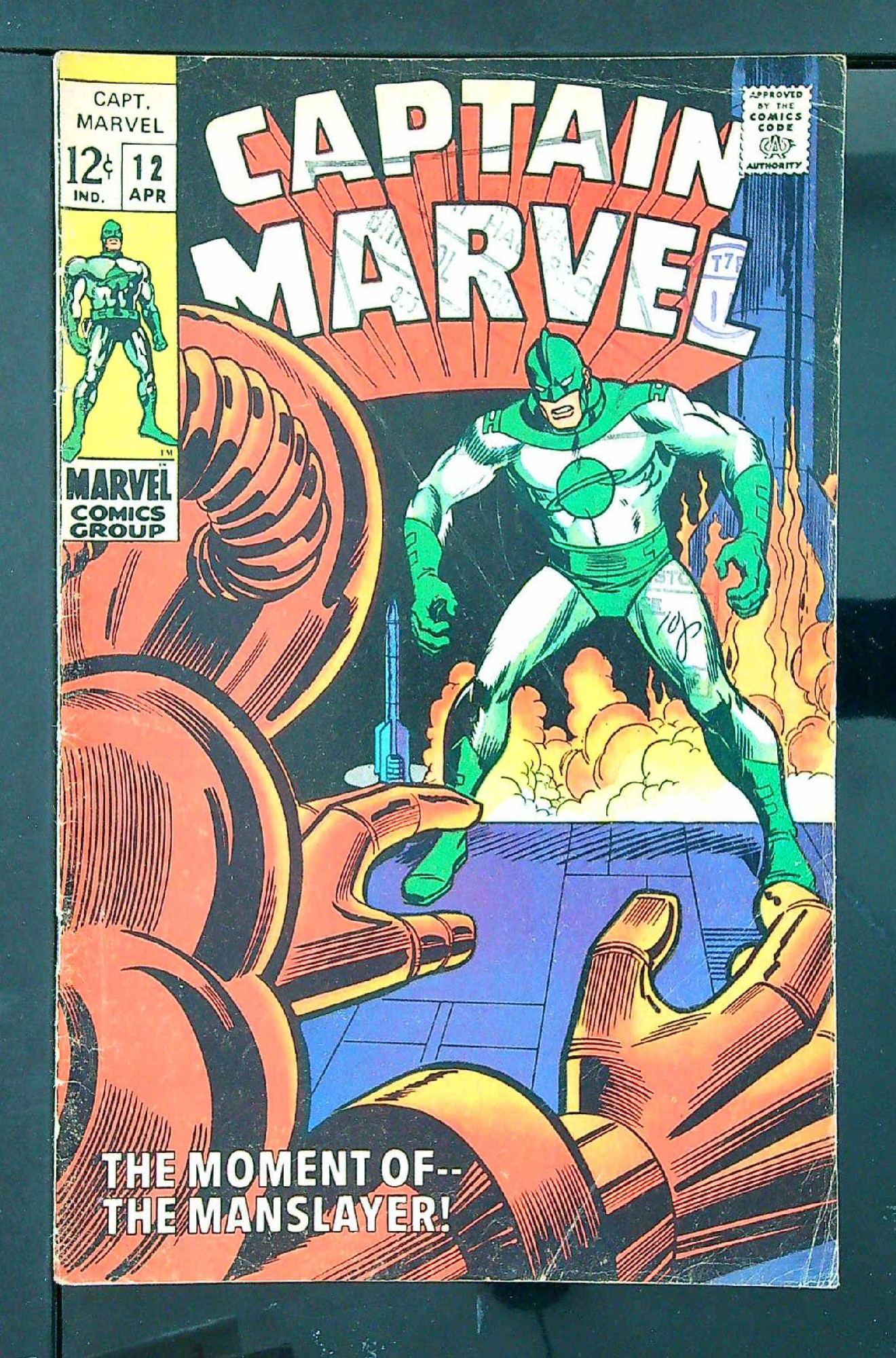 Cover of Captain Marvel (Vol 1) #12. One of 250,000 Vintage American Comics on sale from Krypton!