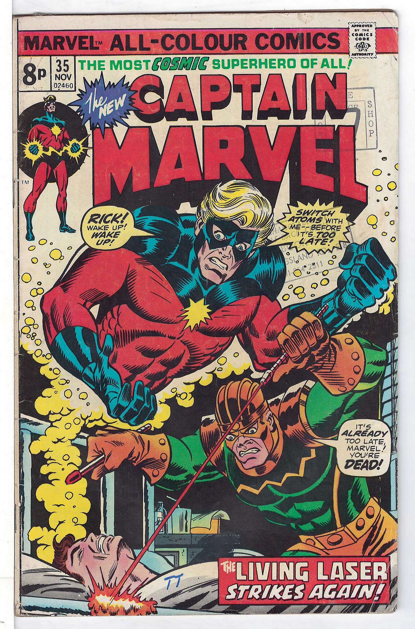 Cover of Captain Marvel (Vol 1) #35. One of 250,000 Vintage American Comics on sale from Krypton!